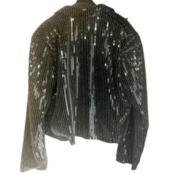 Magda Butrym Black Sequence Jacket NWT, US S, EU 34 - Picture 7 of 11